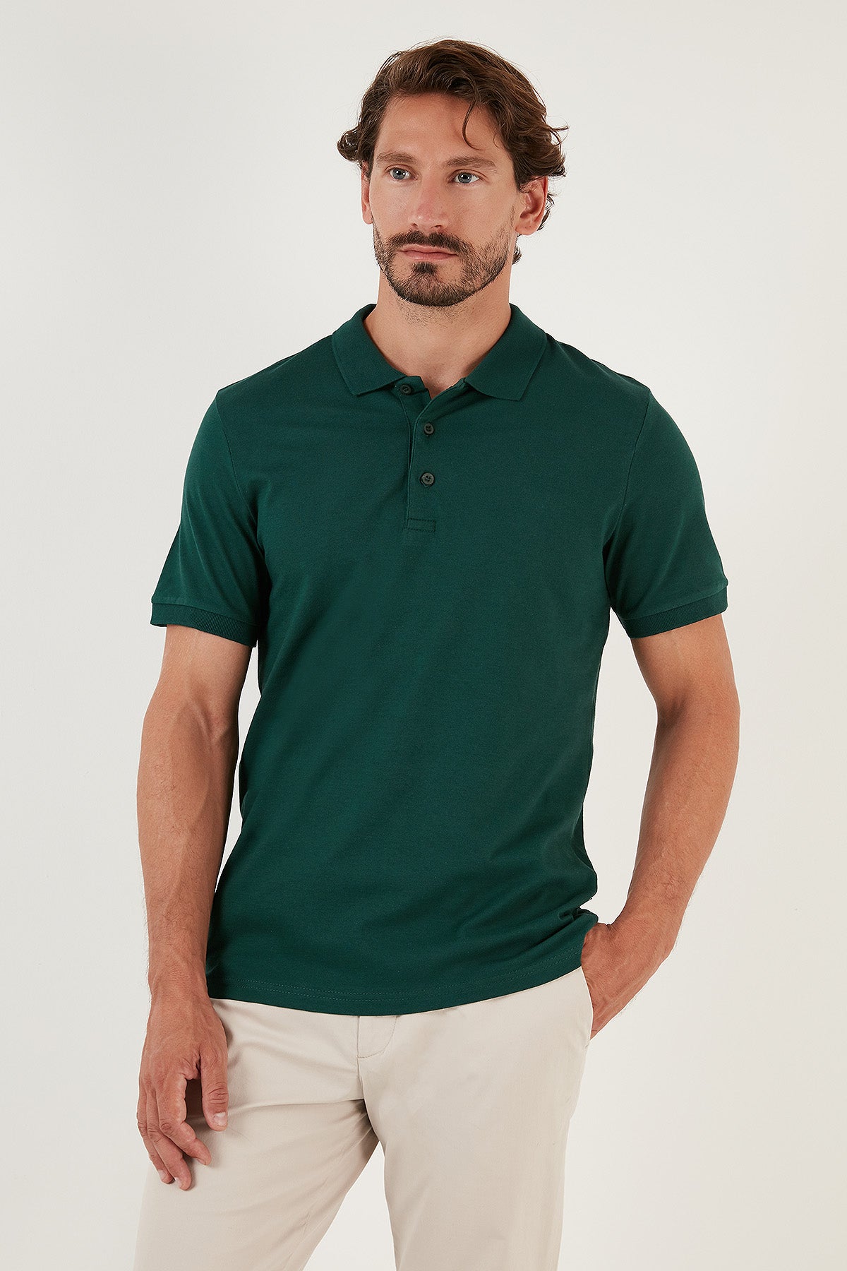 Buratti Pamuklu Regular Fit Düğmeli Erkek Polo Yaka T Shirt 4362050 NEFTİ
