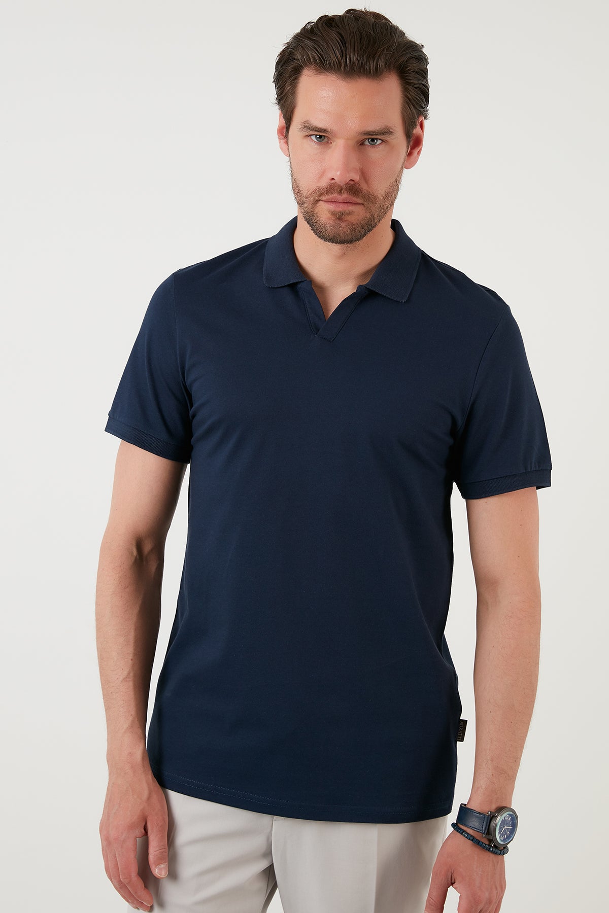 Buratti Slim Fit Pamuklu Erkek Polo Yaka T Shirt 5902141 İNDİGO