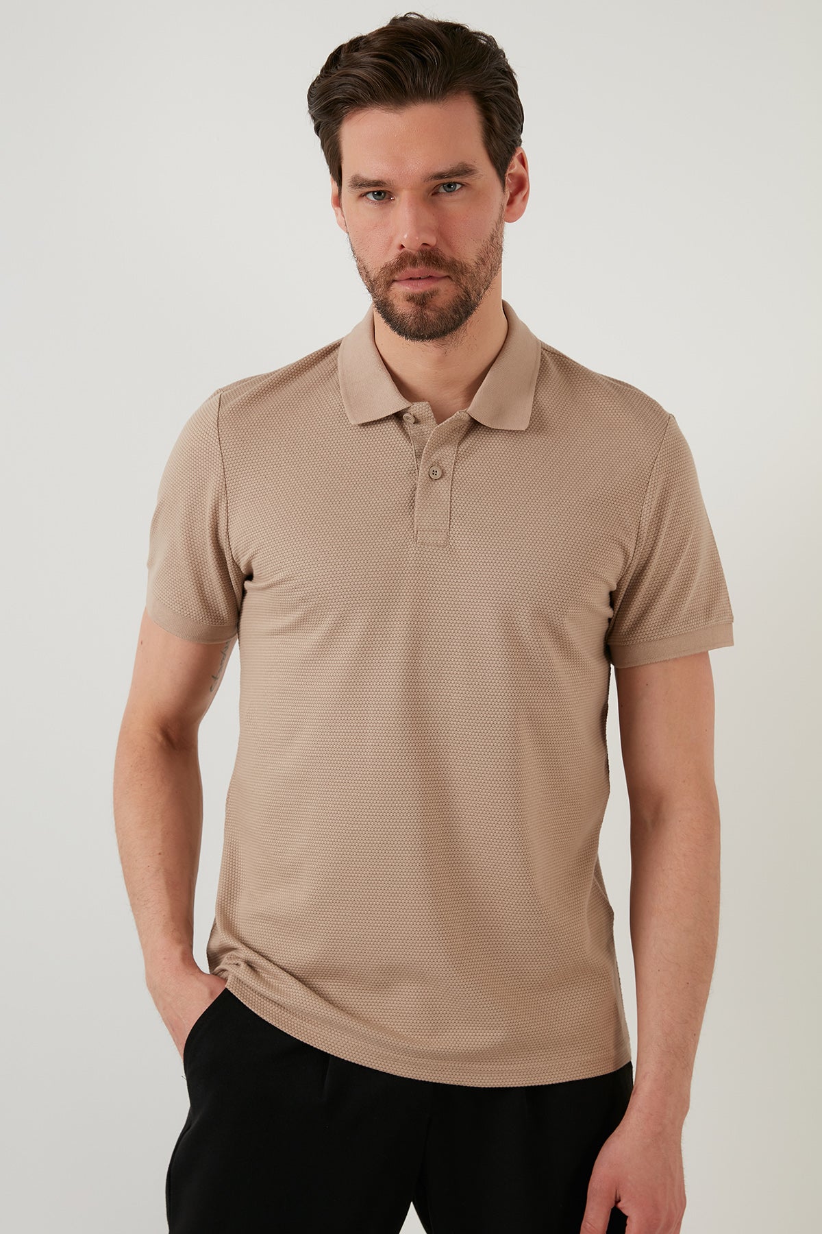 Buratti Regular Fit Pamuklu Düğmeli Erkek Polo Yaka T Shirt 5902326 VİZON