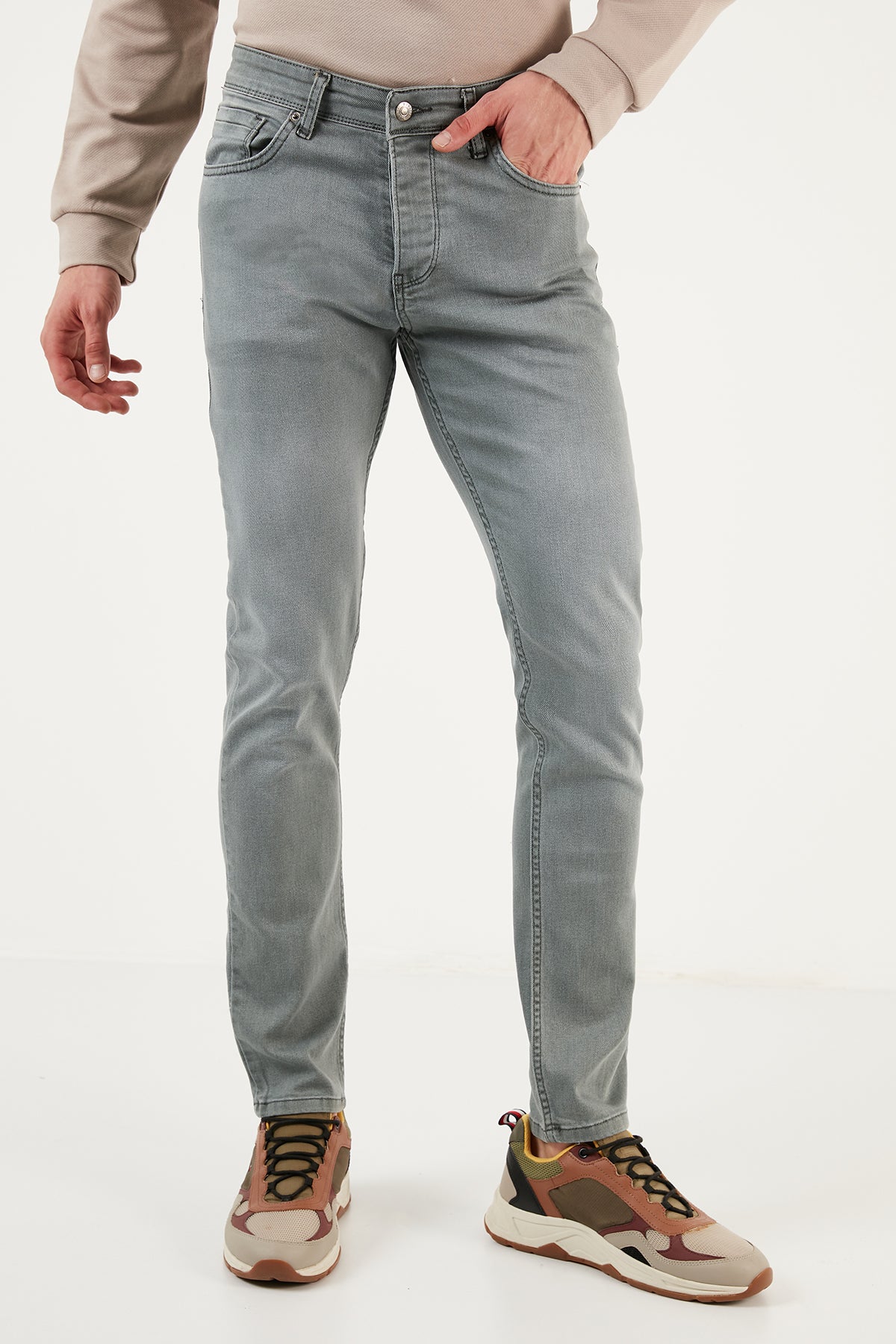 Buratti Pamuklu Normal Bel Regular Fit Jeans Erkek Kot Pantolon 6440303 HAKİ