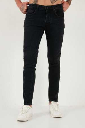 Buratti Pamuklu Slim Fit Normal Bel Dar Paça Jeans Erkek Kot Pantolon 1115C14NAPOLI SİYAH