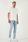 Buratti Streç Pamuklu Slim Fit Normal Bel Dar Paça Jeans Erkek Kot Pantolon 1115S601NAPOLI AÇIK MAVİ
