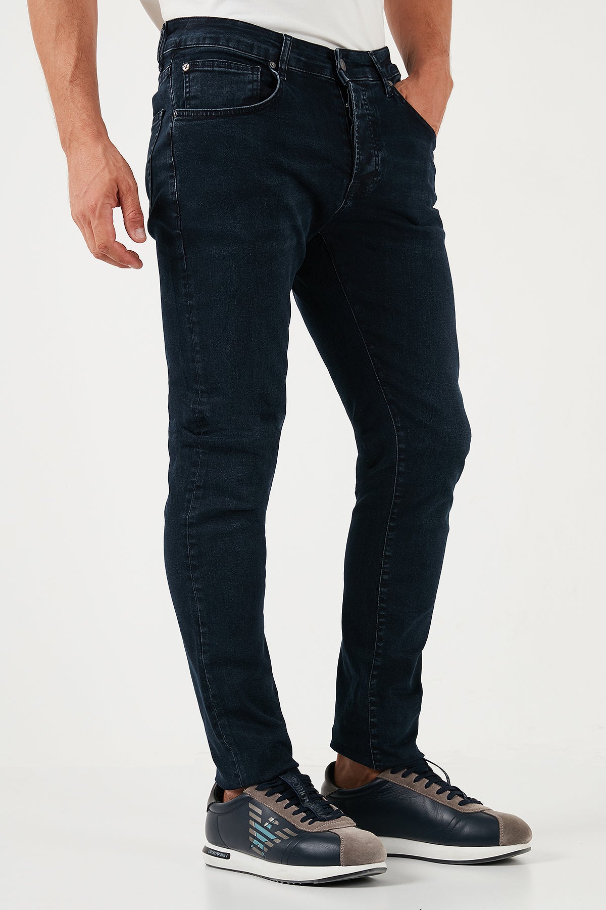 Buratti Pamuklu Normal Bel Slim Fit Dar Paça Jeans Erkek Kot Pantolon 1120S03NAPOLI LACİVERT