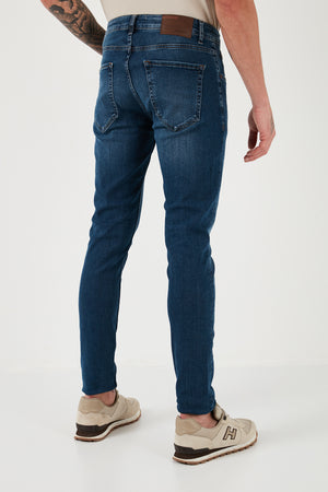 Buratti Pamuklu Normal Bel Slim Fit Dar Paça Jeans Erkek Kot Pantolon 1122J107NAPOLI LACİVERT