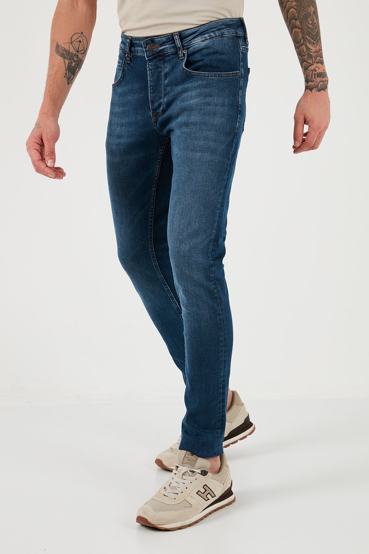 Buratti Pamuklu Normal Bel Slim Fit Dar Paça Jeans Erkek Kot Pantolon 1122J107NAPOLI LACİVERT