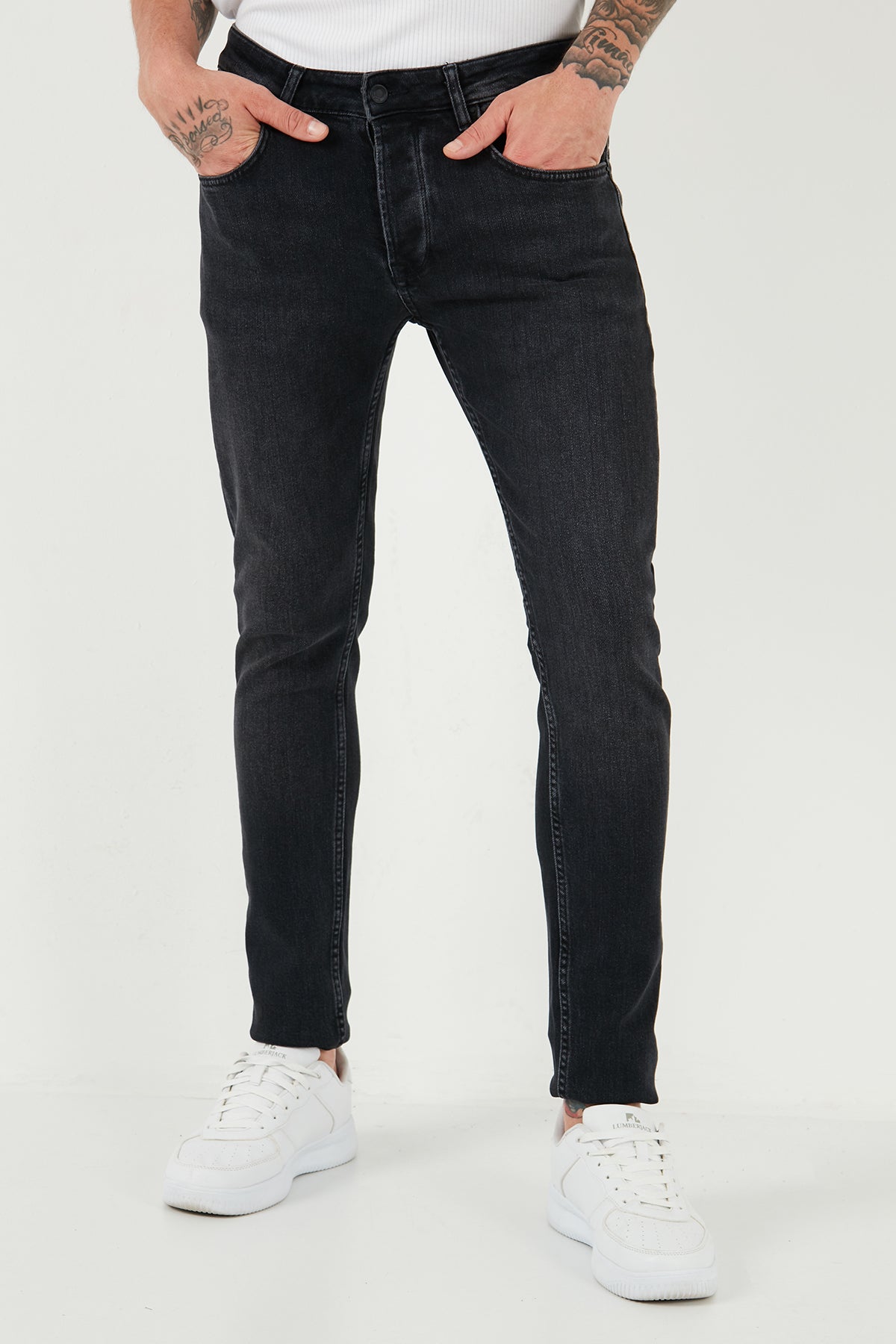 Buratti Normal Bel Slim Fit Dar Paça Jeans Erkek Kot Pantolon 1122J118NAPOLI SİYAH