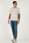 Buratti Pamuklu Slim Fit Normal Bel Dar Paça Jeans Erkek Kot Pantolon 1124C041NAPOLI MAVİ