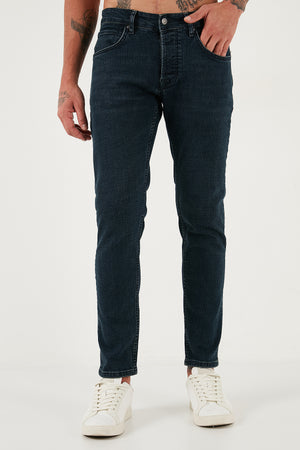 Buratti Streç Pamuklu Slim Fit Normal Bel Dar Paça Jeans Erkek Kot Pantolon 1124C46NAPOLI MAVİ
