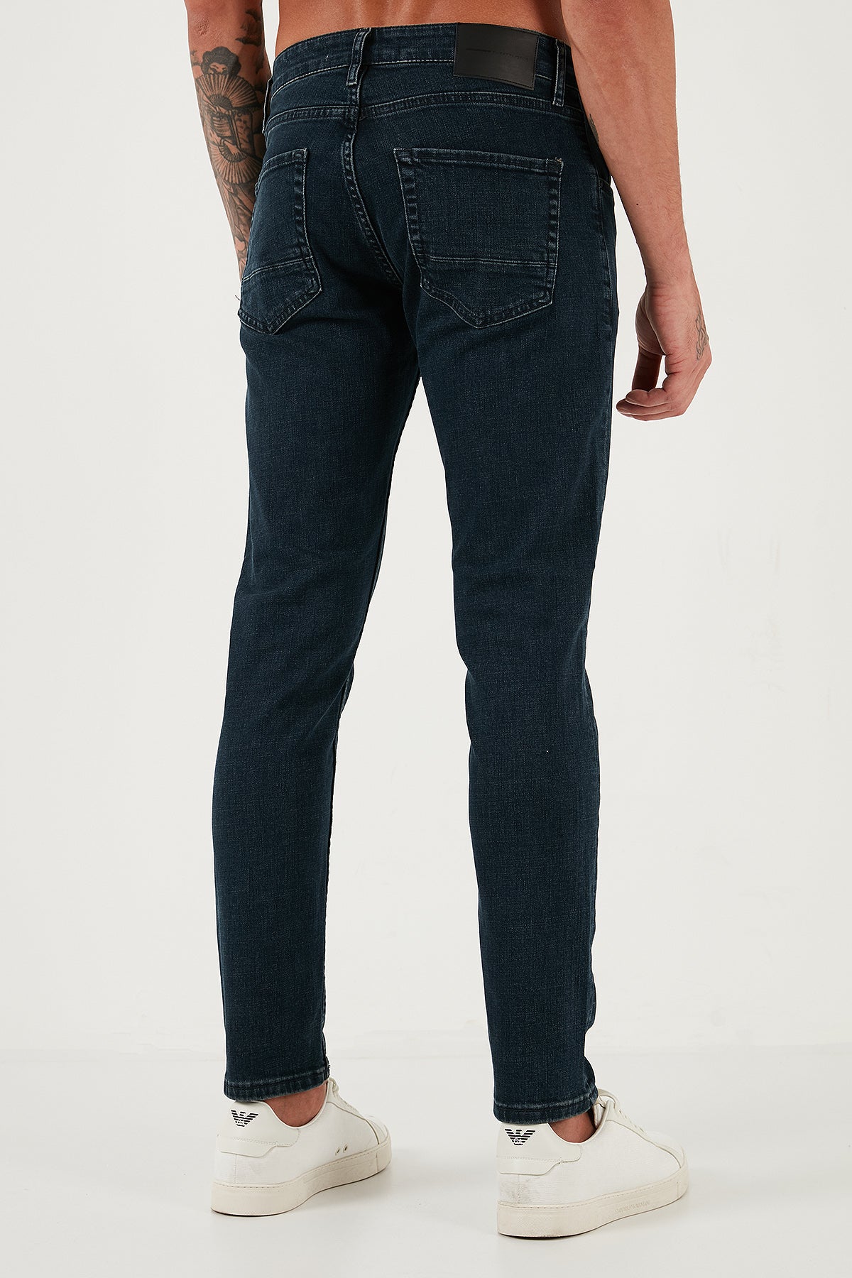 Buratti Streç Pamuklu Slim Fit Normal Bel Dar Paça Jeans Erkek Kot Pantolon 1124C46NAPOLI MAVİ