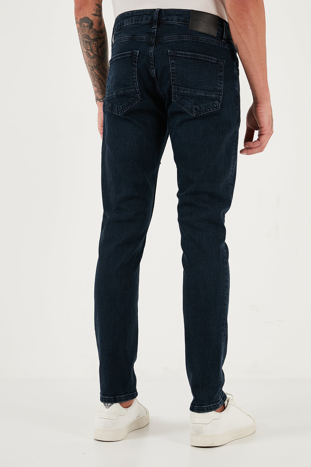 Buratti Streç Pamuklu Slim Fit Normal Bel Dar Paça Jeans Erkek Kot Pantolon 1124C47NAPOLI LACİVERT