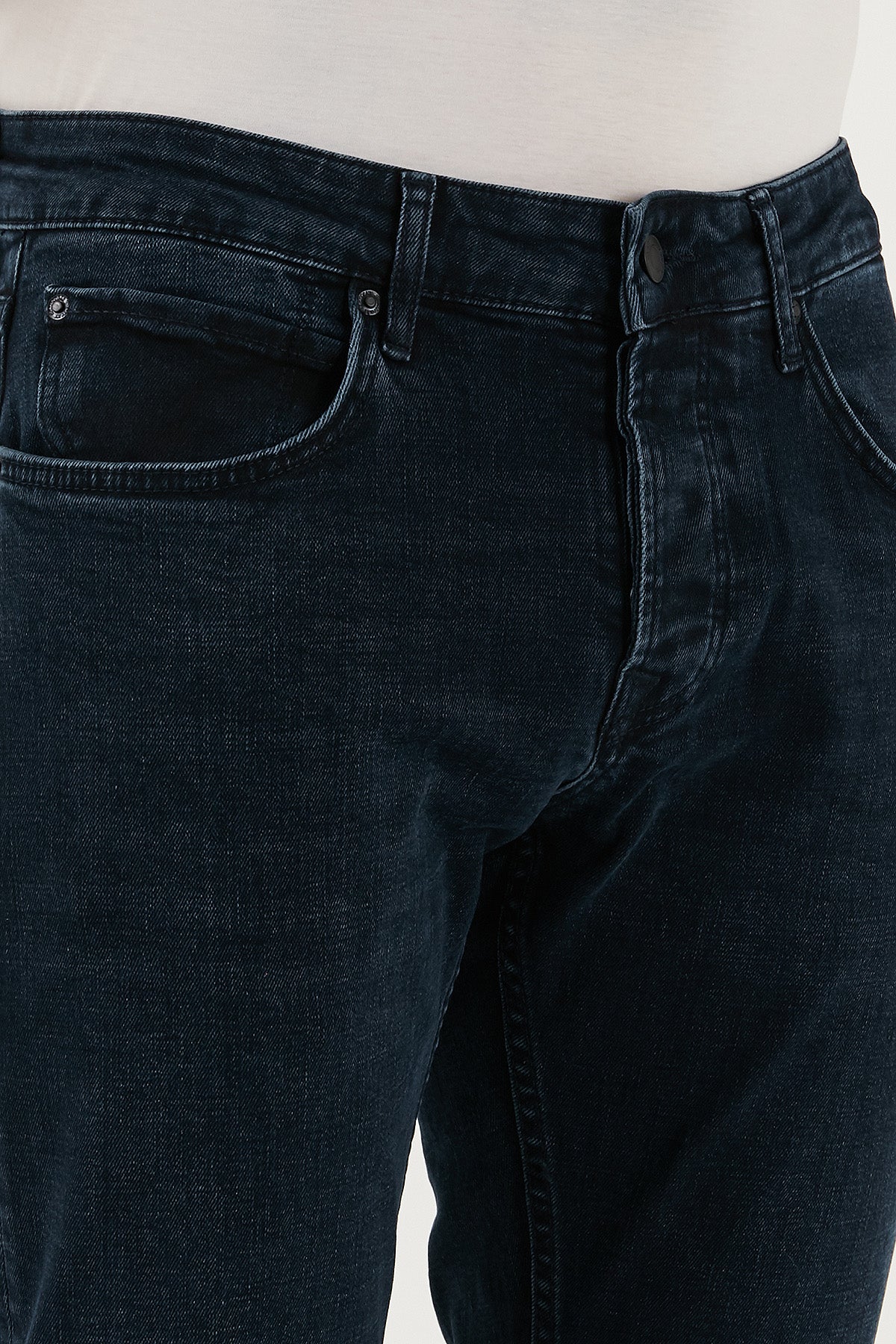 Buratti Streç Pamuklu Slim Fit Normal Bel Dar Paça Jeans Erkek Kot Pantolon 1124C47NAPOLI LACİVERT