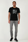 Buratti Streç Pamuklu Slim Fit Normal Bel Dar Paça Jeans Erkek Kot Pantolon 1124S59NAPOLI GRİ