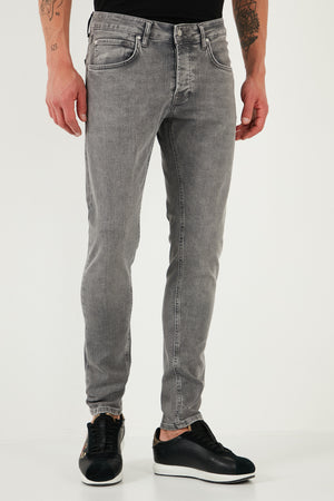 Buratti Streç Pamuklu Slim Fit Normal Bel Dar Paça Jeans Erkek Kot Pantolon 1124S59NAPOLI GRİ