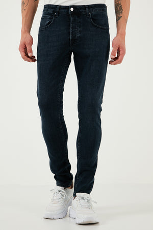Buratti Streç Pamuklu Slim Fit Normal Bel Dar Paça Jeans Erkek Kot Pantolon 1124S80NAPOLI LACİVERT