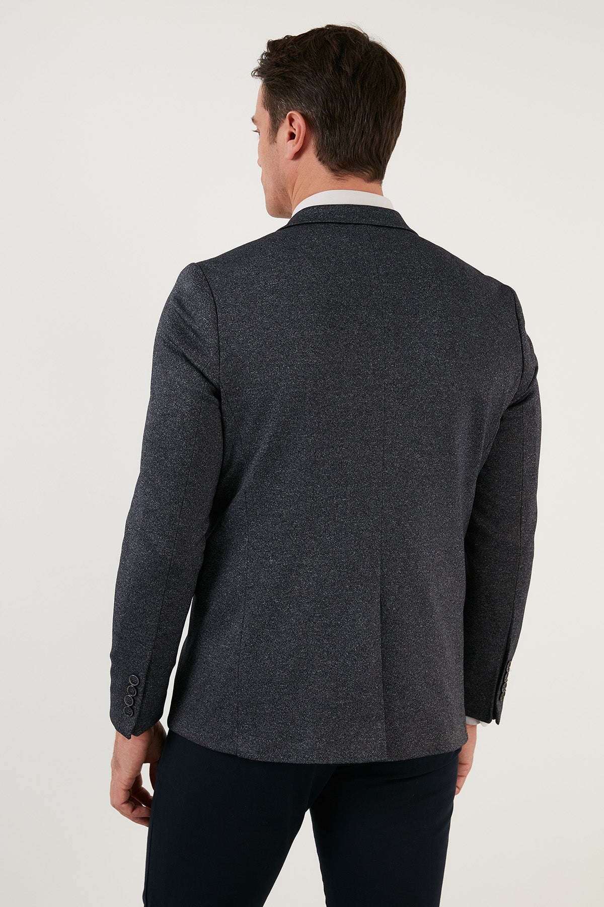 Buratti Slim Fit 6 Drop Tek Yırtmaçlı Blazer Erkek Ceket 216FASERA KOYU LACİVERT