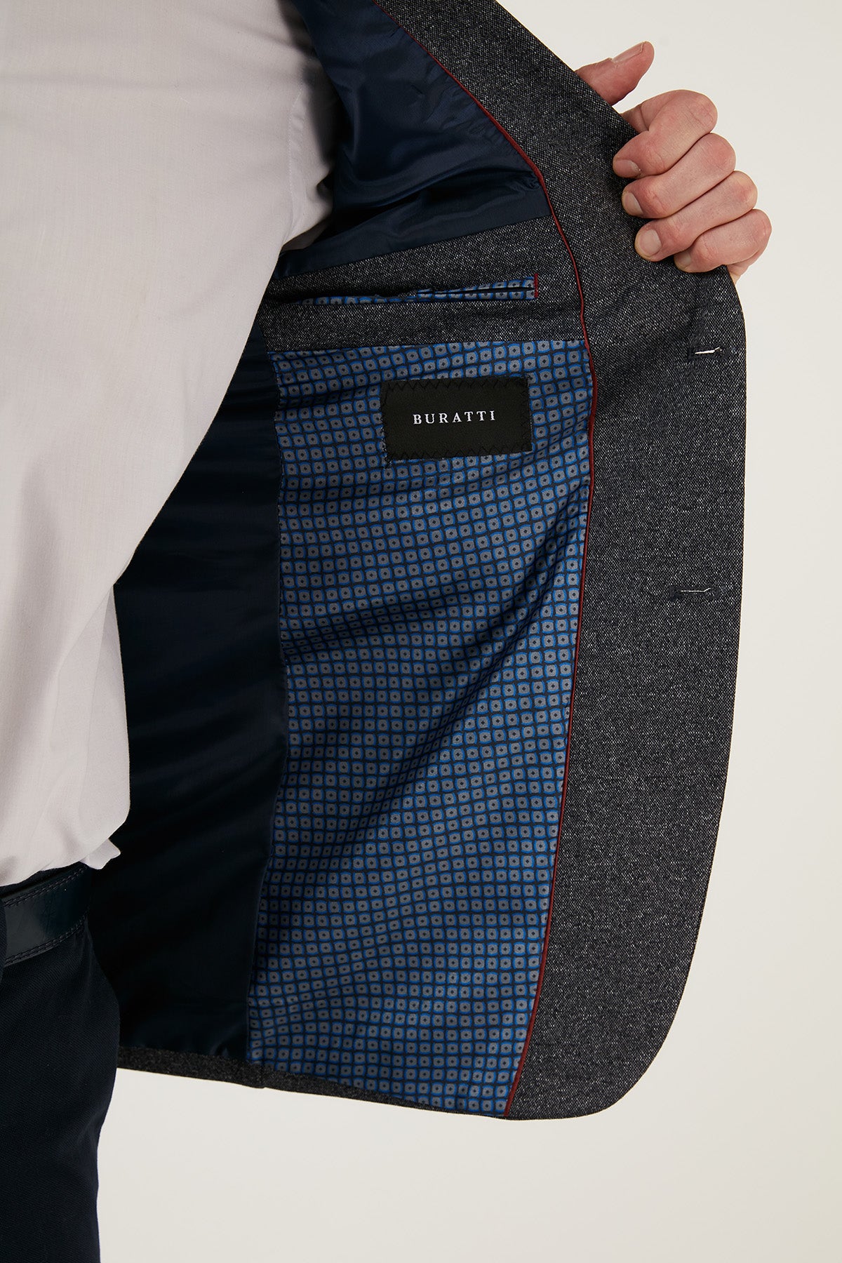 Buratti Slim Fit 6 Drop Tek Yırtmaçlı Blazer Erkek Ceket 216FASERA KOYU LACİVERT