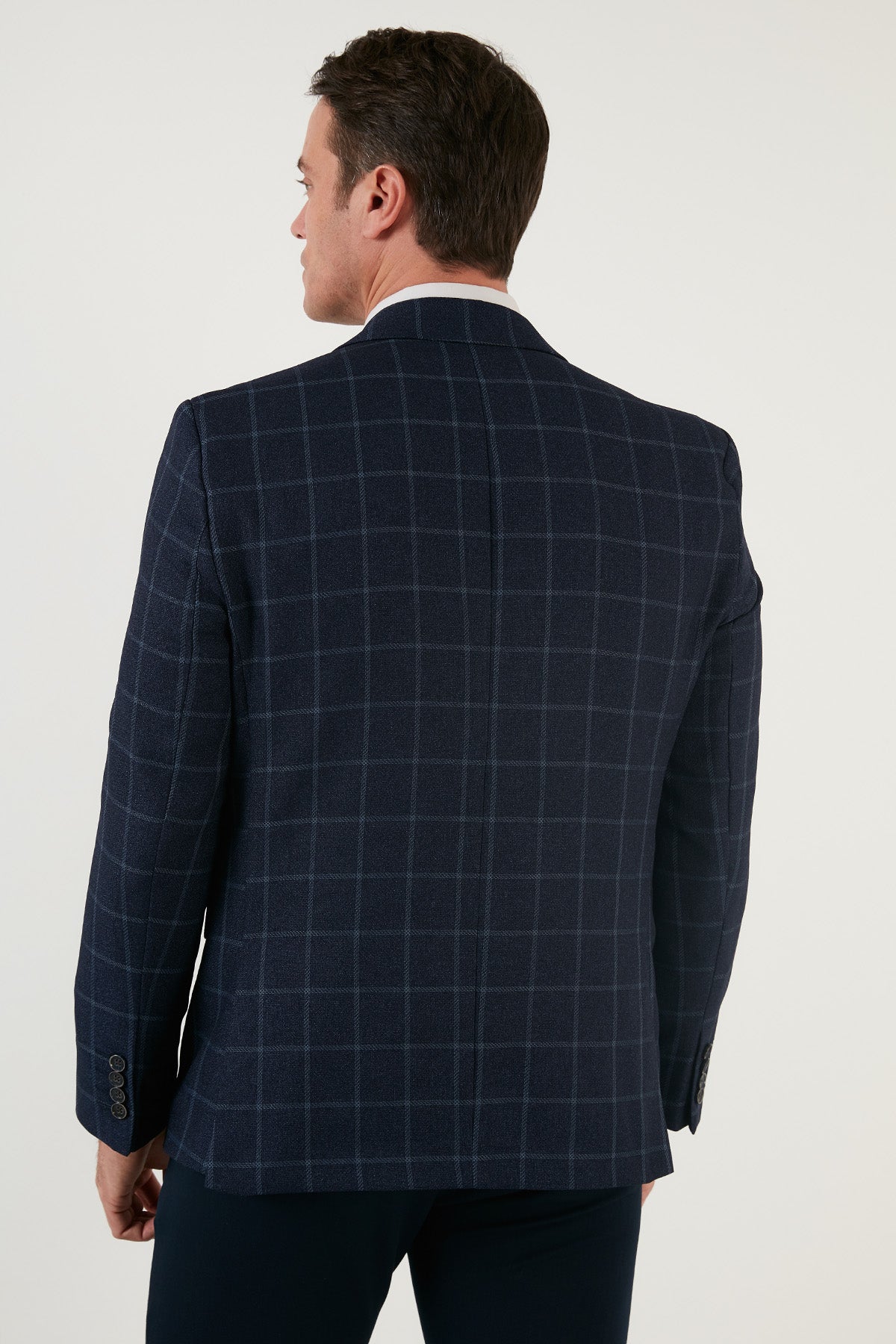 Buratti Slim Fit 6 Drop Çift Yırtmaçlı Blazer Erkek Ceket 216VASCONEW KOYU LACİVERT