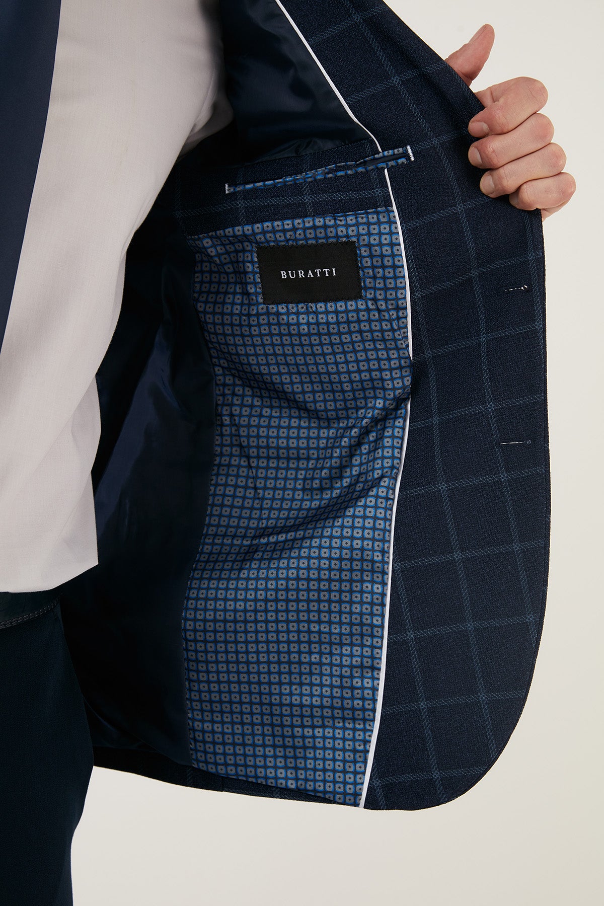 Buratti Slim Fit 6 Drop Çift Yırtmaçlı Blazer Erkek Ceket 216VASCONEW KOYU LACİVERT