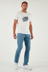 Buratti Streç Pamuklu Regular Fit Normal Bel Boru Paça Jeans Erkek Kot Pantolon 2201S511PARMA MAVİ