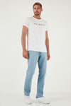 Buratti Streç Pamuklu Regular Fit Normal Bel Boru Paça Jeans Erkek Kot Pantolon 2201S512PARMA AÇIK MAVİ