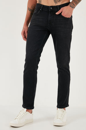 Buratti Pamuklu Regular Fit Normal Bel Boru Paça Jeans Erkek Kot Pantolon 2203C14PARMA SİYAH