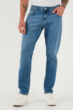 Buratti Pamuklu Regular Fit Normal Bel Boru Paça Jeans Erkek Kot Pantolon 2203C281PARMA MAVİ