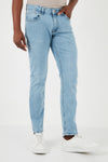 Buratti Pamuklu Regular Fit Normal Bel Boru Paça Jeans Erkek Kot Pantolon 2208J652PARMA AÇIK MAVİ