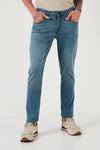 Buratti Pamuklu Normal Bel Regular Fit Boru Paça Jeans Erkek Kot Pantolon 2210J107PARMA LACİVERT