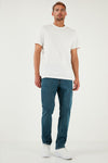 Buratti Streç Pamuklu Regular Fit Normal Bel Boru Paça Jeans Erkek Kot Pantolon 2210S56PARMA YEŞİL