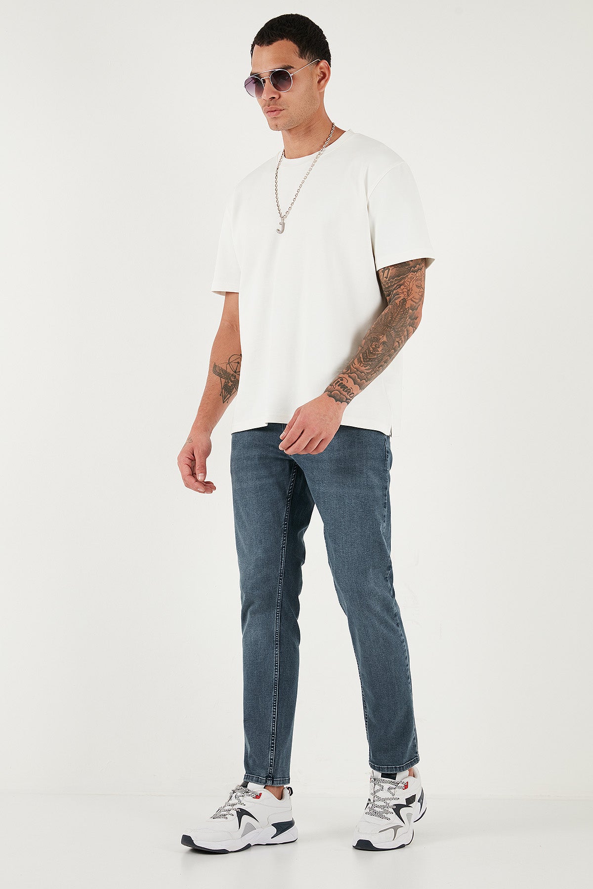 Buratti Pamuklu Regular Fit Normal Bel Boru Paça Jeans Erkek Kot Pantolon 2211C02PARMA MAVİ