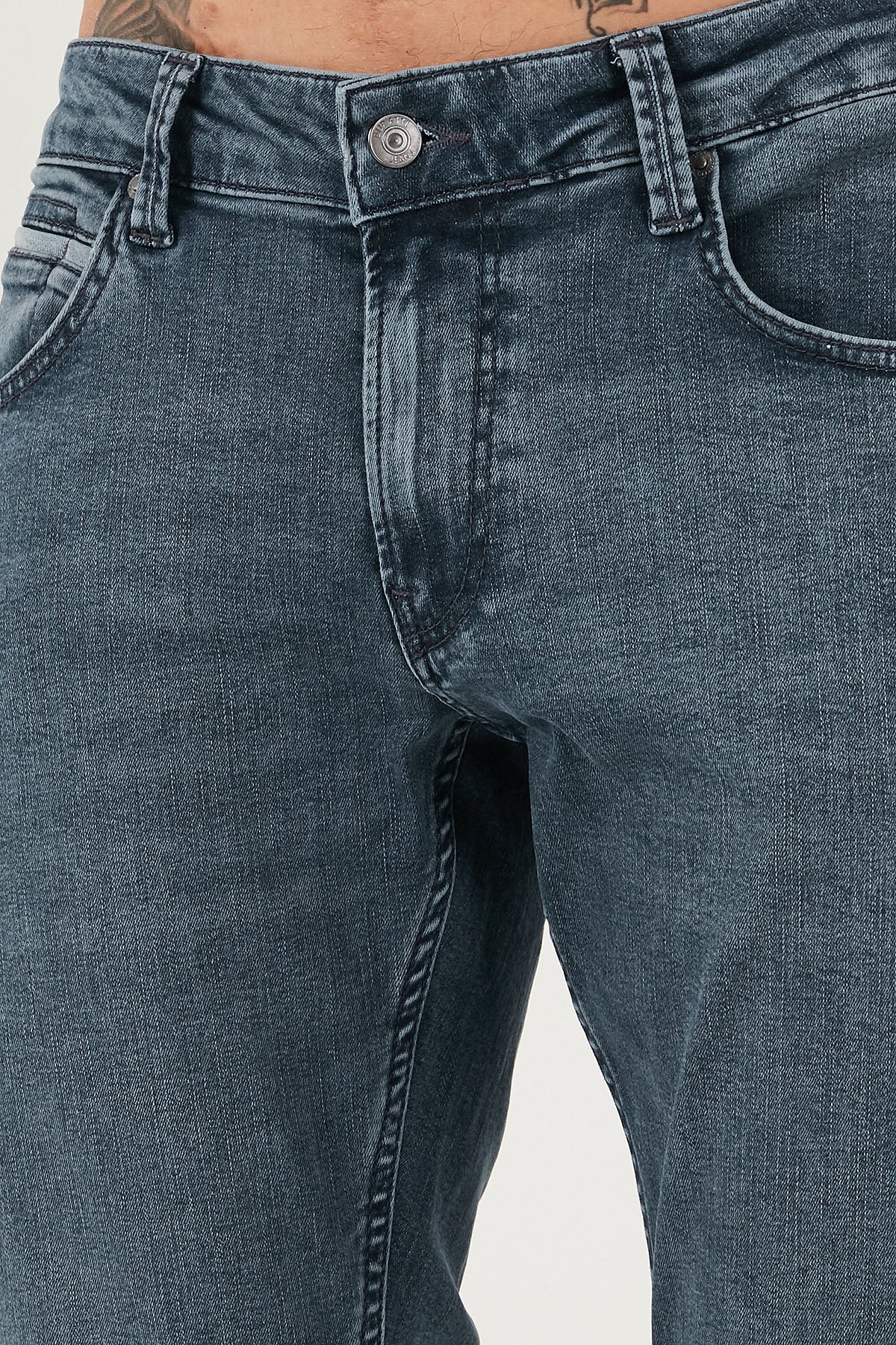 Buratti Pamuklu Regular Fit Normal Bel Boru Paça Jeans Erkek Kot Pantolon 2211C02PARMA MAVİ
