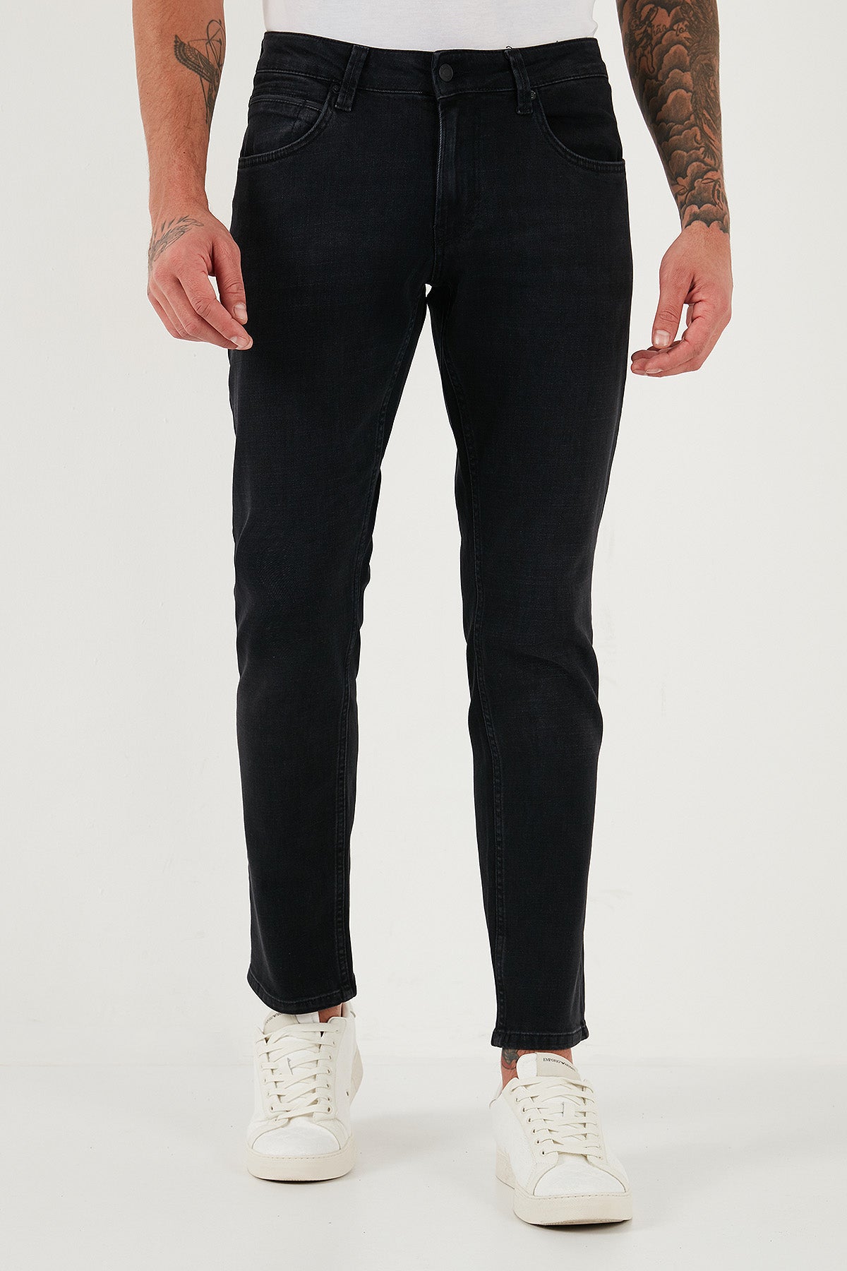 Buratti Pamuklu Regular Fit Normal Bel Boru Paça Jeans Erkek Kot Pantolon 2211C13PARMA SİYAH