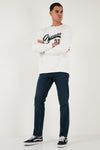 Buratti Pamuklu Regular Fit Normal Bel Boru Paça Jeans Erkek Kot Pantolon 2211C16PARMA LACİVERT