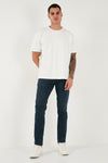 Buratti Pamuklu Regular Fit Normal Bel Boru Paça Jeans Erkek Kot Pantolon 2211C26PARMA MAVİ