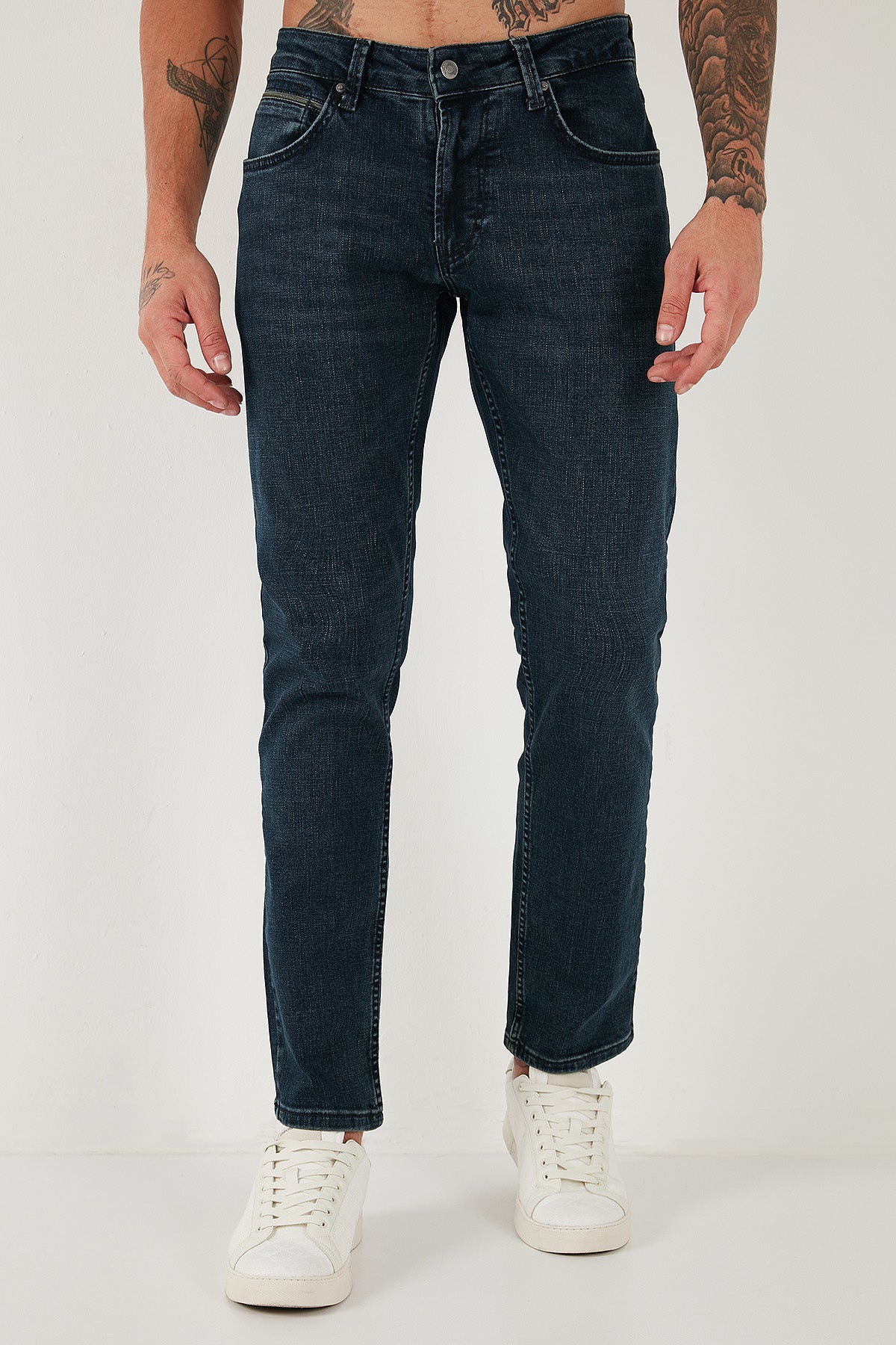 Buratti Pamuklu Regular Fit Normal Bel Boru Paça Jeans Erkek Kot Pantolon 2211C26PARMA MAVİ