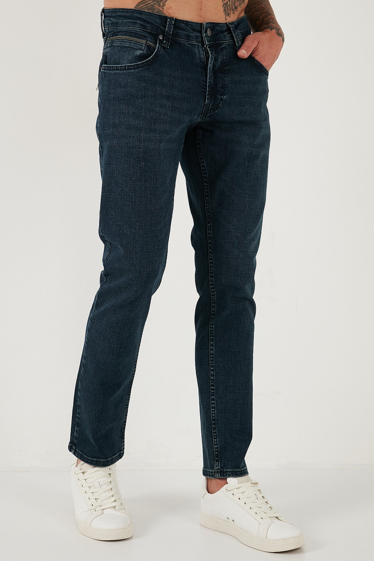 Buratti Pamuklu Regular Fit Normal Bel Boru Paça Jeans Erkek Kot Pantolon 2211C26PARMA MAVİ