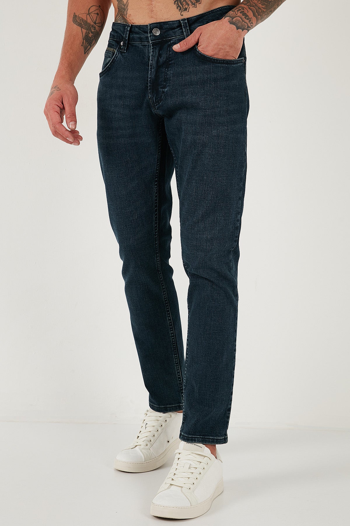 Buratti Pamuklu Regular Fit Normal Bel Boru Paça Jeans Erkek Kot Pantolon 2211C26PARMA MAVİ