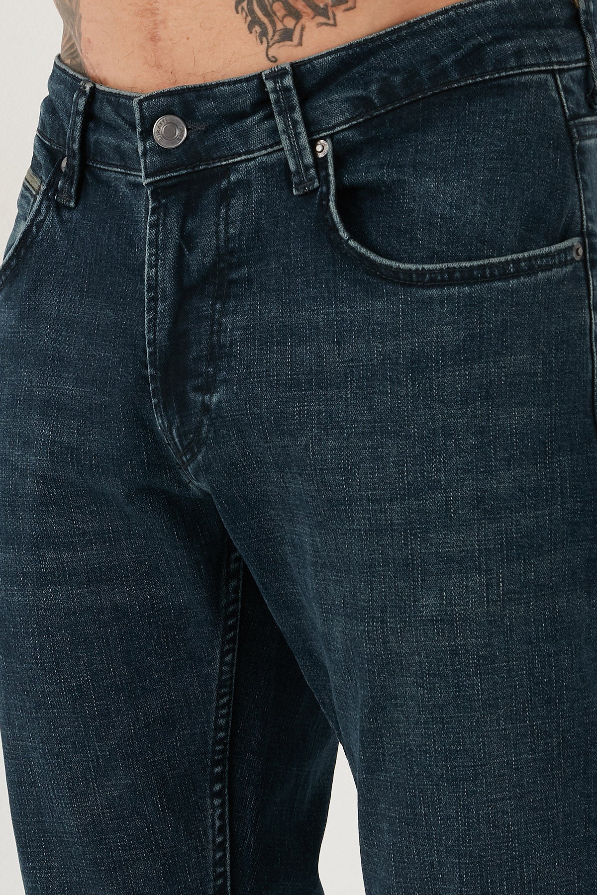 Buratti Pamuklu Regular Fit Normal Bel Boru Paça Jeans Erkek Kot Pantolon 2211C26PARMA MAVİ