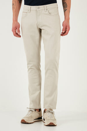 Buratti Pamuklu Regular Fit Normal Bel Boru Paça Jeans Erkek Kot Pantolon 2211S66PARMA NATUREL