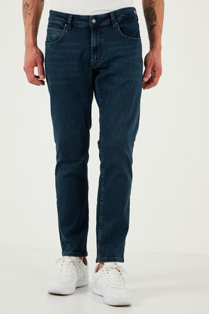 Buratti Pamuklu Regular Fit Normal Bel Boru Paça Jeans Erkek Kot Pantolon 2211S75PARMA LACİVERT