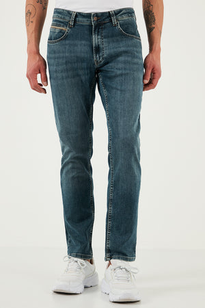 Buratti Pamuklu Regular Fit Normal Bel Boru Paça Jeans Erkek Kot Pantolon 2211S76PARMA MAVİ