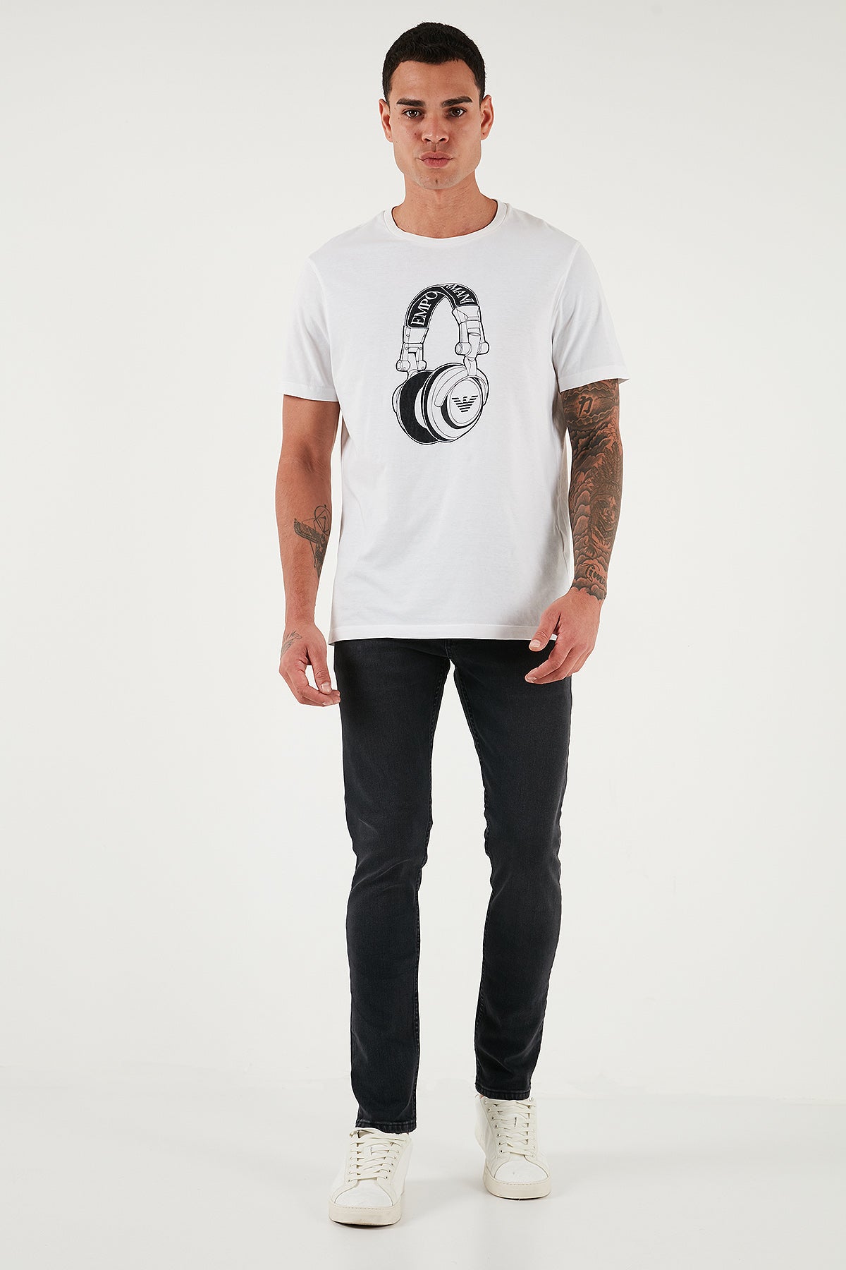Buratti Streç Pamuklu Slim Fit Yüksek Bel Dar Paça Jeans Erkek Kot Pantolon 3300C03TOKYO Füme Siyah