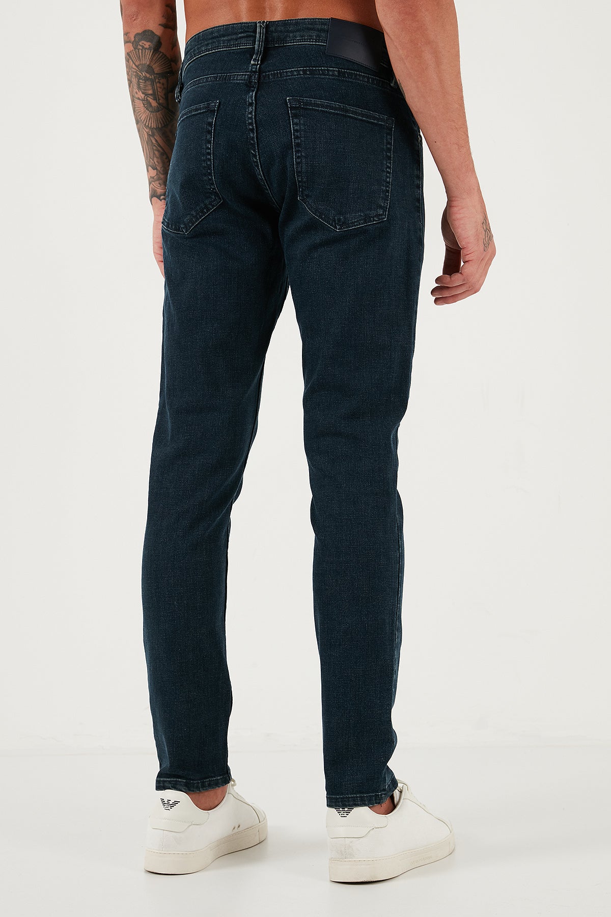 Buratti Streç Pamuklu Slim Fit Yüksek Bel Dar Paça Jeans Erkek Kot Pantolon 3300C46TOKYO MAVİ