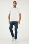 Buratti Streç Pamuklu Slim Fit Yüksek Bel Dar Paça Jeans Erkek Kot Pantolon 3300S62TOKYO MAVİ