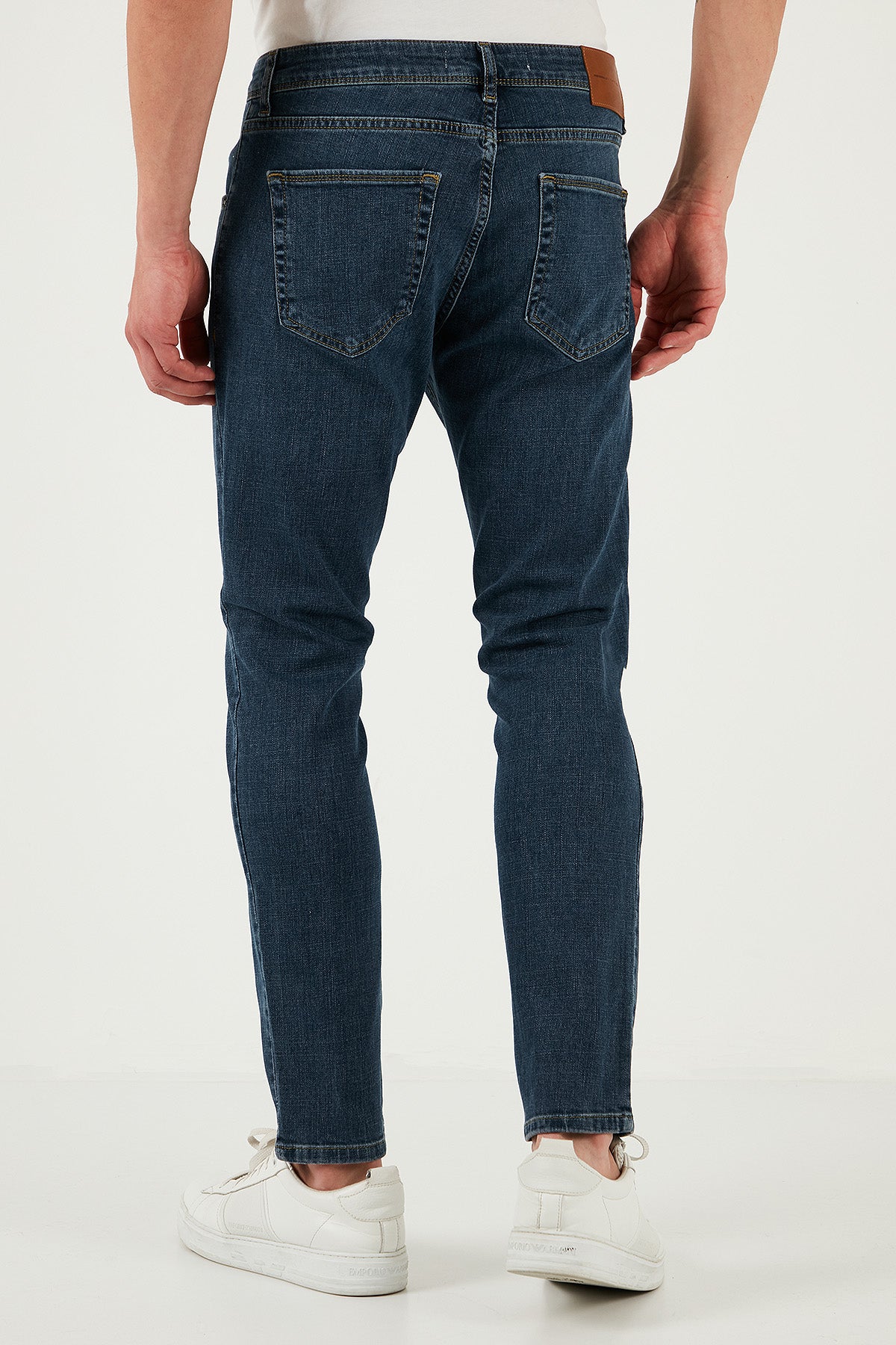Buratti Streç Pamuklu Slim Fit Yüksek Bel Dar Paça Jeans Erkek Kot Pantolon 3300S62TOKYO MAVİ
