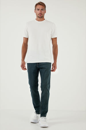 Buratti Pamuklu Slim Fit Yüksek Bel Dar Paça Jeans Erkek Kot Pantolon 3300S74TOKYO MAVİ