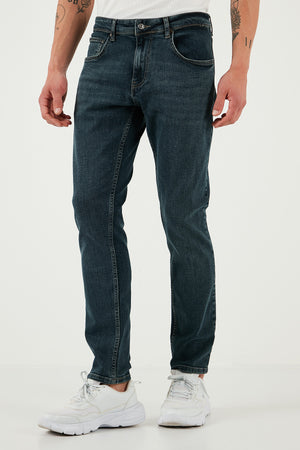 Buratti Pamuklu Slim Fit Yüksek Bel Dar Paça Jeans Erkek Kot Pantolon 3300S74TOKYO MAVİ