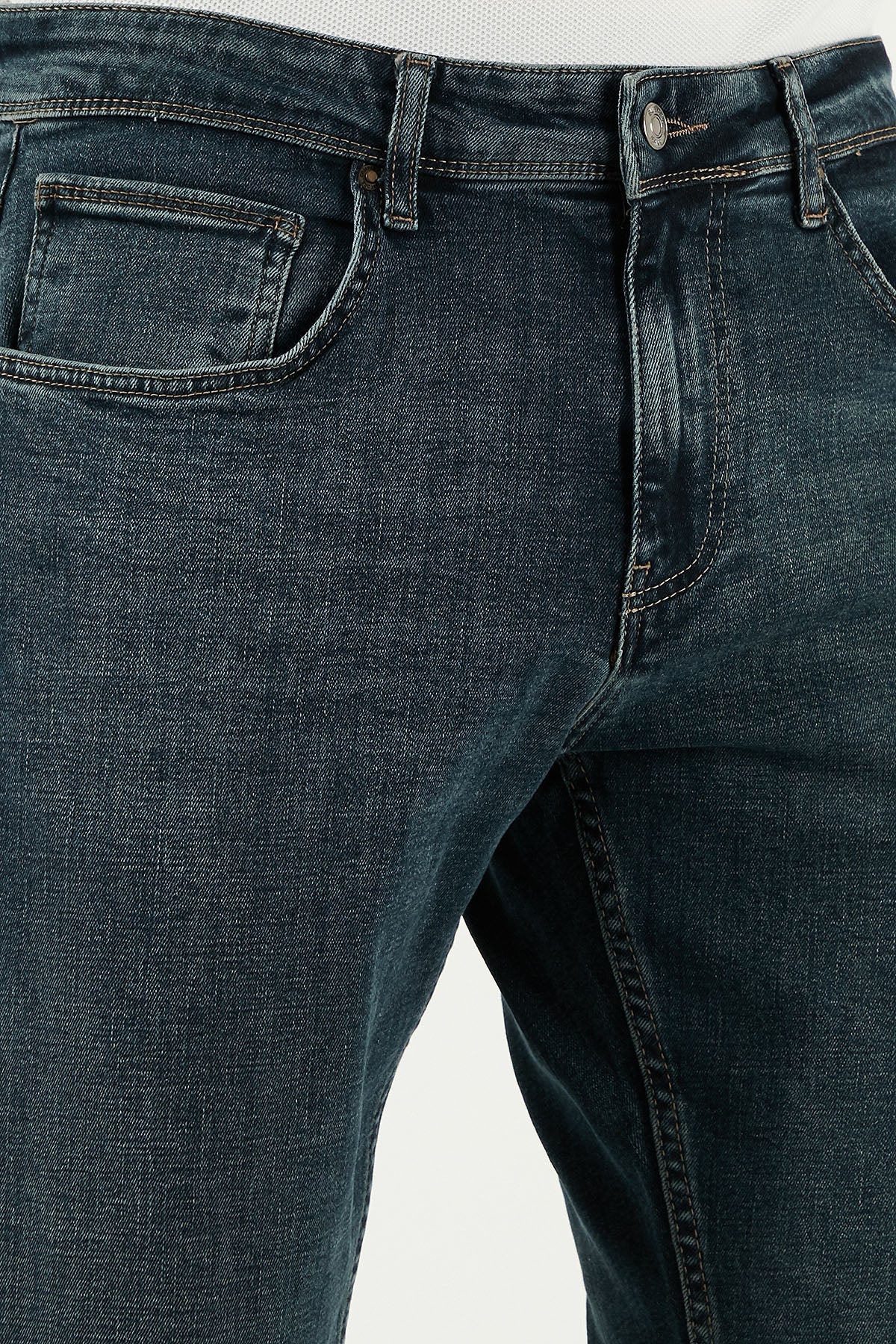 Buratti Pamuklu Slim Fit Yüksek Bel Dar Paça Jeans Erkek Kot Pantolon 3300S74TOKYO MAVİ
