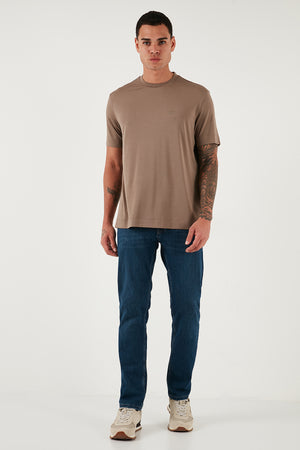 Buratti Streç Pamuklu Comfort Fit Yüksek Bel Boru Paça Jeans Erkek Kot Pantolon 4400C06TEXAS LACİVERT