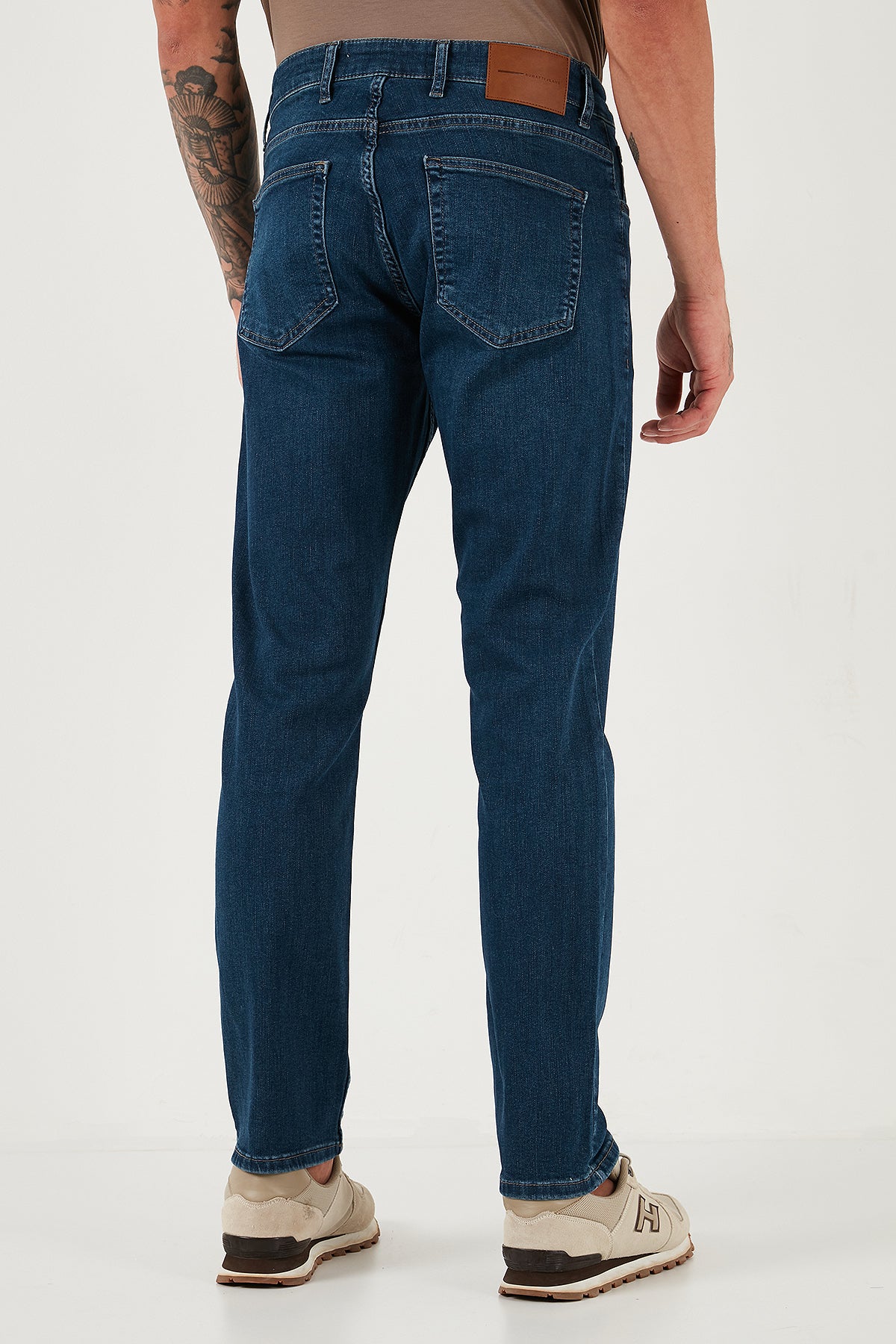 Buratti Streç Pamuklu Comfort Fit Yüksek Bel Boru Paça Jeans Erkek Kot Pantolon 4400C06TEXAS LACİVERT